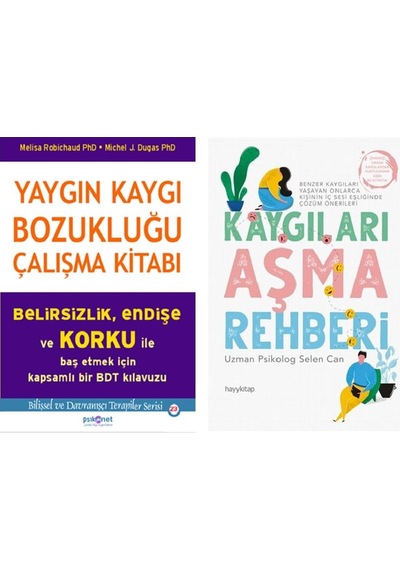 Yaygın Kaygı Bozukluğu Çalışma Kitabı + Kaygıları Aşma Rehberi 2