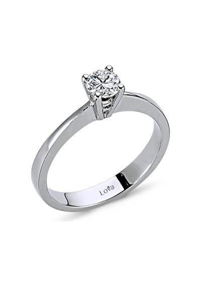 Lova F Renk 0,31 Karat Pırlanta Tektaş Yüzük - Hrd - 1040041