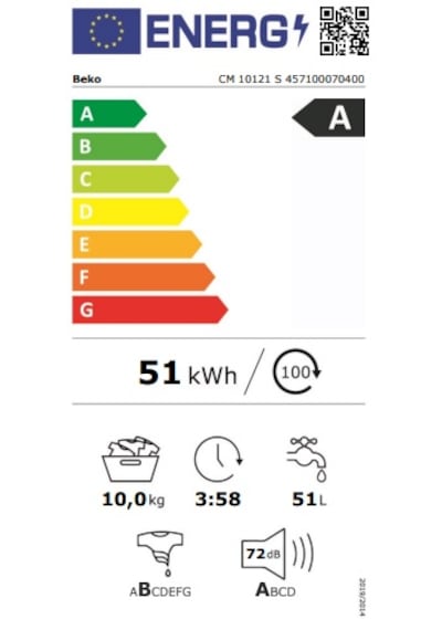 Beko CM 10121 S 10 KG 1200 Devir Çamaşır Makinesi