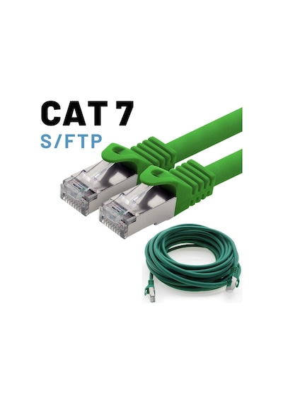 Irenis Cat 7 Kablo S/Ftp Ethernet Network Lan Ağ Kablosu 50 Mt 5 Adet