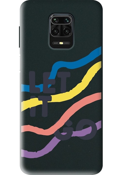Xiaomi Redmi Note 9 Pro - 9s Uyumlu Let It Go Tasarımlı Siyah Lansman Telefon Kılıfı