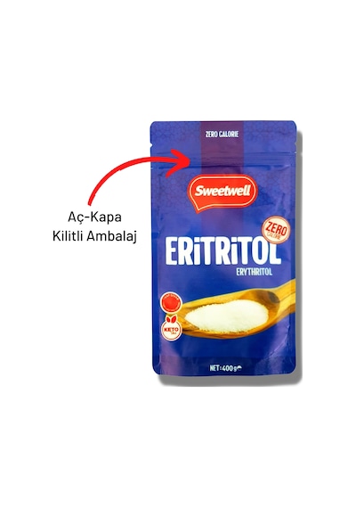 Sweetwell Eritritol Doğal Toz Tatlandırıcı Sıfır Kalori 400 Gr