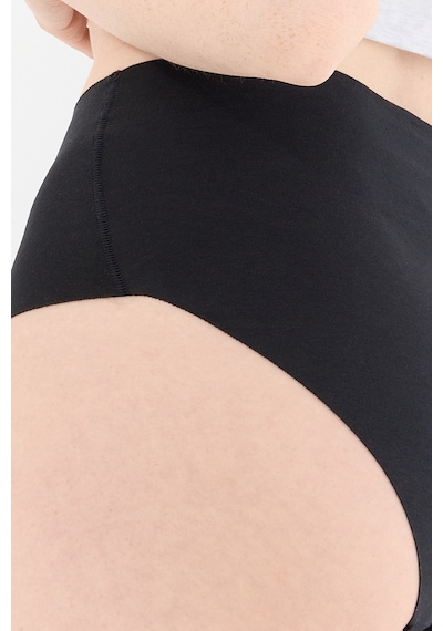 Naphor Shade Dikişsiz Yüksek Bel Slip Külot Siyah Siyah