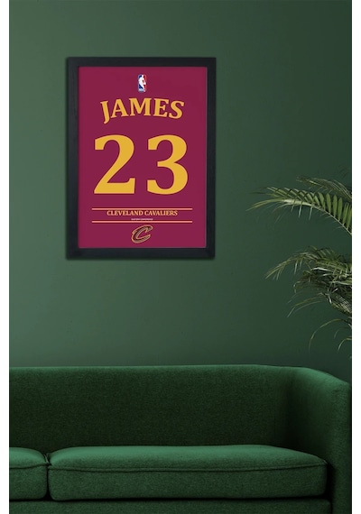 Lebron James Tasarımlı Siyah Çerçeveli Tablo Poster