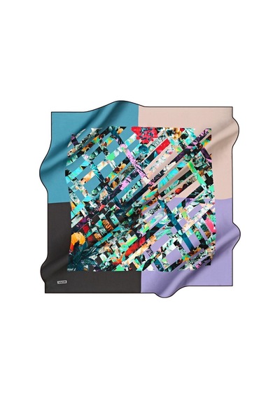 AKER Twill İpek Eşarp-sonbahar-kış -8434713 Siyah