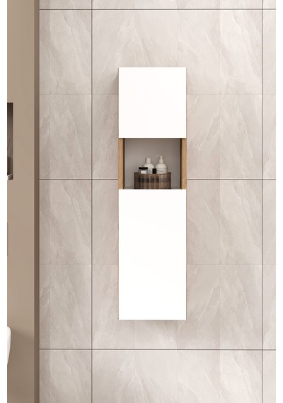 %100 Mdf 30 Cm Saura Boy Dolabı Beyaz