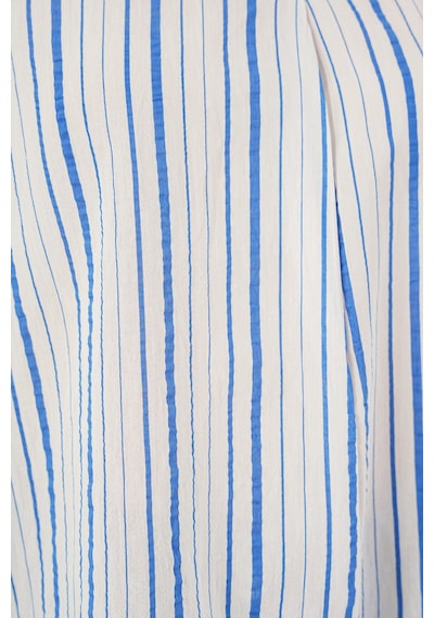 Bigdart Kadın Çizgili Oversize Bluz 967 - Mavi