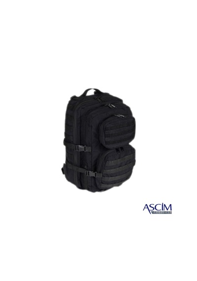 Ascim 46 Litre Taktik Askeri Kamp Ve Yürüyüş Sırt Çantası - 600d Cordura Kumaş Siyah