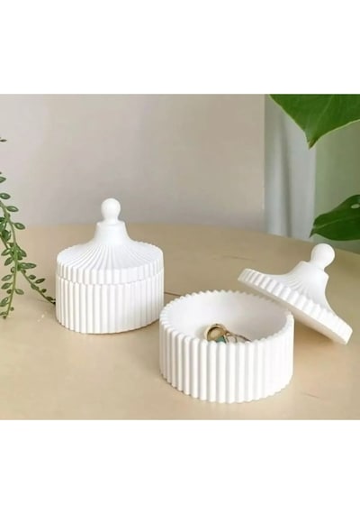 Bernami Mumluk Şamdanpinterest 2 Adet Dekoratif Kapaklı Kutu Takı Kutusu Diğer