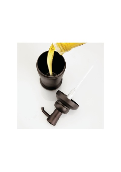 Buççin Online Mağaza Sıvı Sabunluk Bronz Kahve Renkli,abs 8x8x21cm 340ml Metal Metalik Çok Renkli