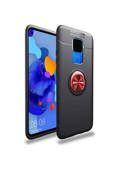 Huawei Mate 30 Lite Kılıf Yüzüklü Kamera Korumalı Range Ring Silikon Kılıf