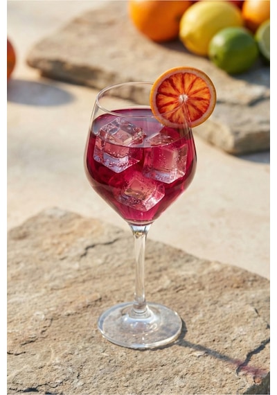 LAV Ella Cam Goblet 6'lı 440 ml Ayaklı (Şarap Kadehi , Kokteyl Bardağı)