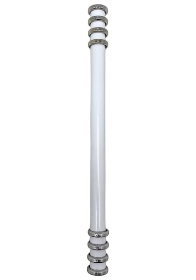 Detay Boru Beyaz Krom Dolap Kulpu Mobilya Ve Mutfak Dolap Kulpu Beyaz - Krom 160mm 4 Adet Beyaz Krom