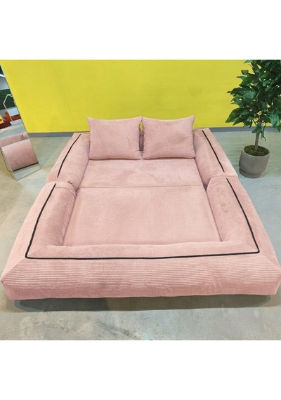 Katlanır Yatak Çok Fonksiyonlu Koltuk Pembe