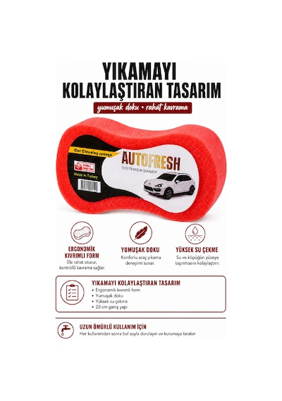 Araç Oto Temizlik Seti Mikrofiber Bez Ve Kıvrımlı Araç Süngeri