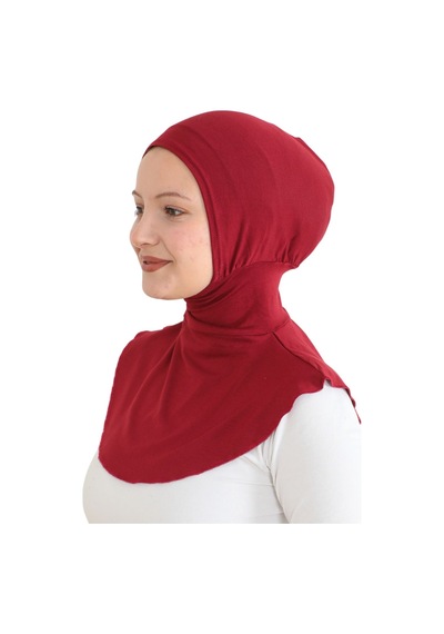 Modish Group Kadın Boyunluklu Hijab Tesettür Pratik Spor Bone - Sarı Bordo