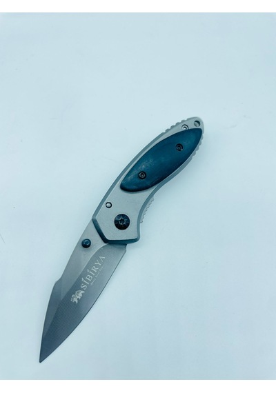 Sibirya Marka Siyah Ahşap Kasa Metal Kamp Bıçak //15cm-s15 Gri - Siyah