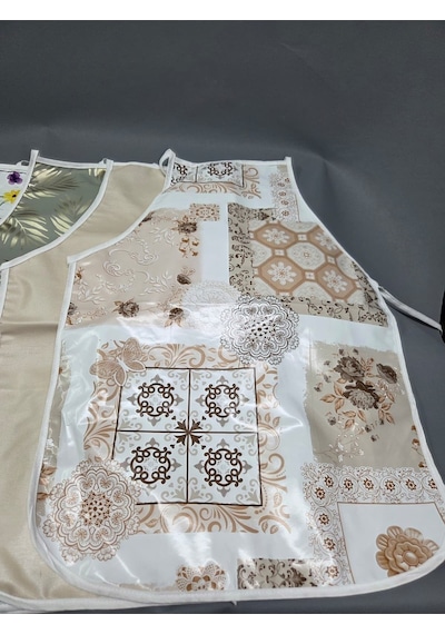 Su Geçirmez Pvc Muşamba Önlük Çeşitleri - 1 Adet 50 Cm Önlük Renkli, Biyeli Mutfak Önlüğü Başak Ev Tekstili
