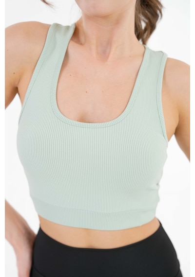 Mint U Yaka Beli Lastikli Fitilli Toparlayıcı Örme Crop Büstiyer Mint Mint U Yaka Beli Lastikli Fitilli Toparlayıcı Örme Crop Büstiyer Mint