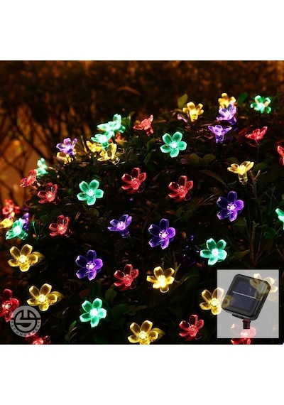 Solar Çiçekli Rgb Dekorasyon Lambası
