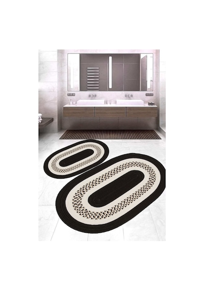 Eliana Home Dijital Baskı 2'li Banyo Paspas Takımı Lna5-3179 100x60 Ve 60x50 Cm Gri
