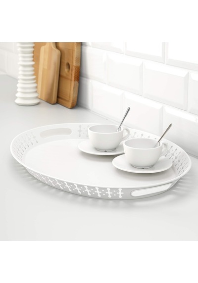 Ikea Romantısk Tepsi, 52x39 Cm, Beyaz Sku: Smg8690010554000