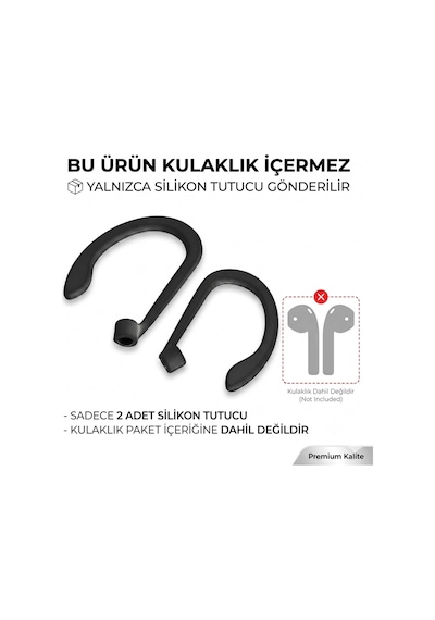 Silikon Kulaklık Kancası 2 Li Set Saplı Bluetooth Kulaklıklar İçin Düşme Önleyici Esnek Kulak Askısı, Spor Ve Günlük Kullanım Siyah Siyah Silikon Kulaklık Kancası 2 Li Set Saplı Bluetooth Kulaklıklar İçin Düşme Önleyici Esnek Kulak Askısı, Spor Ve Günlük Kullanım Siyah Siyah