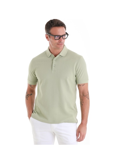 Hatemoğlu Yeşil Regular Fit Düz Merserize Polo Yaka 100% Pamuk Tişört 35362024c020 16-0110tpx Yeşil