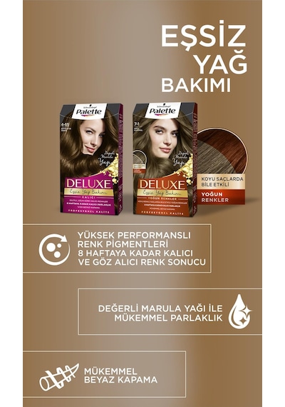 Palette Deluxe Saç Boyası Küllü Yoğun Kumral 7 - 3