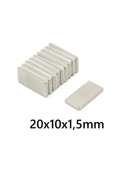 Mns Magneteksan 20x10x1,5 Mm Neodyum Mıknatıs 10 Adet