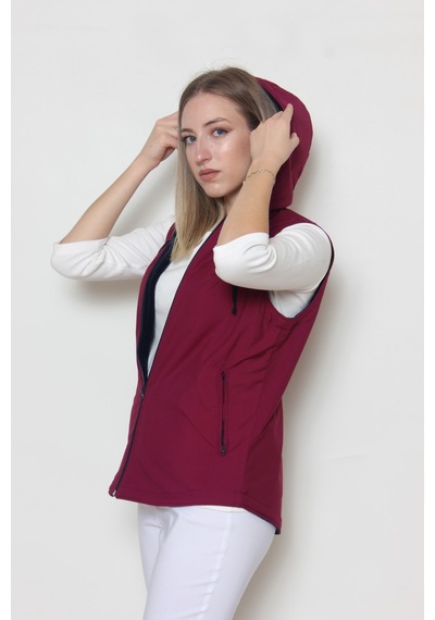 Cottoncool Kadın Içi Polar Yelek Bordo