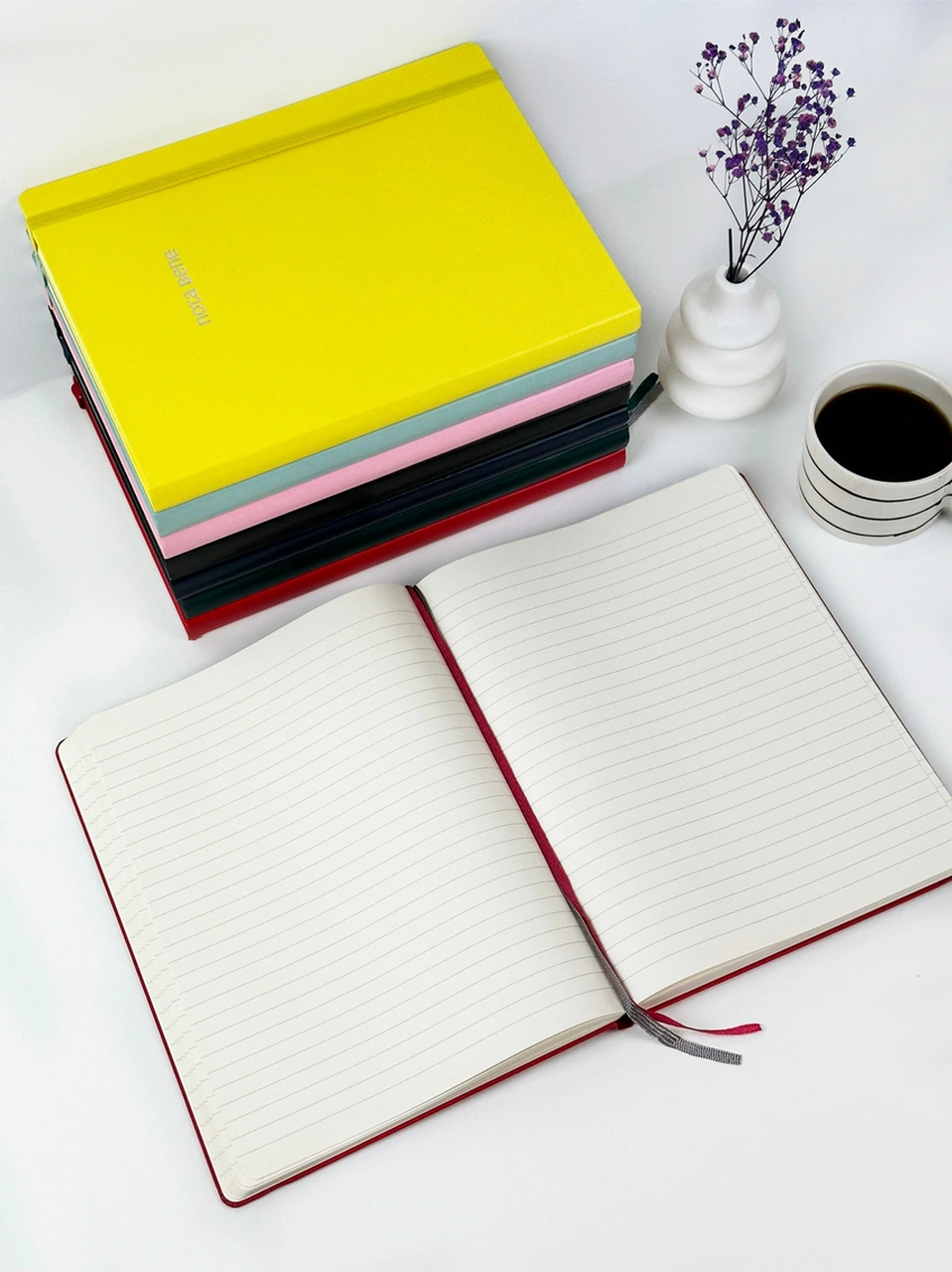 Nota Bene Classic Sert Kapak Defter, 19x25 Cm, Çizgili Red