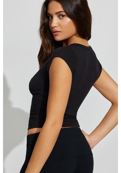 Seeh Siyah V Yaka Ribana Basıc Body Sh370