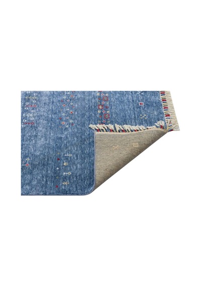 Hoom Rugs Nepal Zr 06 Bambu Viskon Mavi Modern Uşak Desenli Halı Mavi