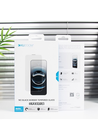 No Black Border Apple iPhone 15 Pro / 15 / 16 Uyumlu Ekran Koruyucu Şeffaf Cam Cep Koruması Cihaz Parçası