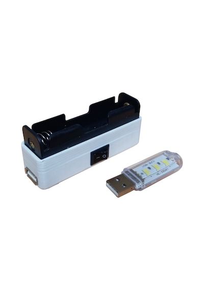 Mini Powerbank Tek Hücreli 18650 Li-ıon 3.7v Pil Type-c İle Şarj Ve Mini Usb Led Lamba