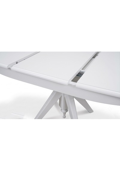 Vintera Açılır Oval Ahşap Mutfak Masası 80x120 Beyaz