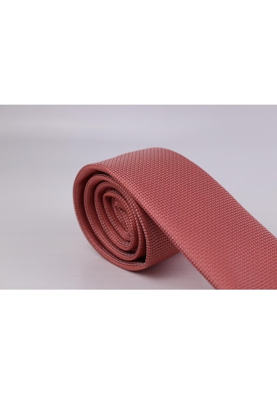 Demfashion Özel Desenli Kravat Mendil Seti - Kırmızı (538523489) Kırmızı