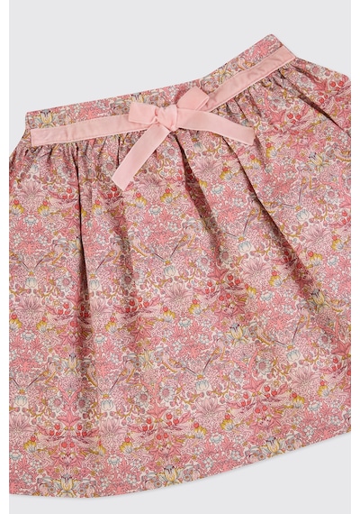 Panço Liberty Kumaş Kız Çocuk Çiçek Desenli Etek Pembe