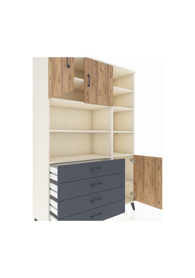 Hyperion Dolap 9 Raflı 4 Çekmeceli 3 Kapaklı 132x44x195 Aytaşı-çam/antrasit Atlas Çam/antrasıt Hyperion Dolap 9 Raflı 4 Çekmeceli 3 Kapaklı 132x44x195 Aytaşı-çam/antrasit Atlas Çam/antrasıt