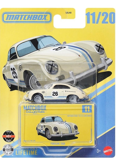 Matchbox Koleksiyon Araçlar Porsche 356a Gbj48 - Jjw11 Sarı