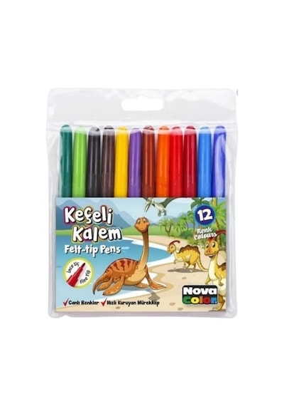 Nova Color Brons Keçeli Kalem 12 Renk Nc-871