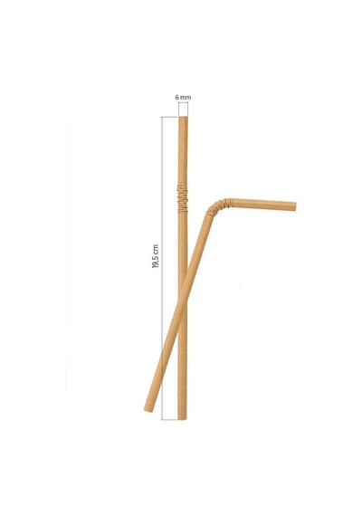 Kraft Kağıt Pipet 19,5 Cm 25 Adet Diğer