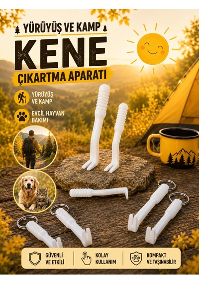2 Li Kene Çıkarma Aparatı Seti Büyük & Küçük Boy Kene Çıkarıcı Kamp Ve Yürüyüş İçin