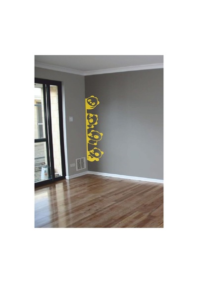 Pandalar Kapı Sticker - Home Sticker - Dolap Veya Duvar Sticker Seti 60x14 Altın