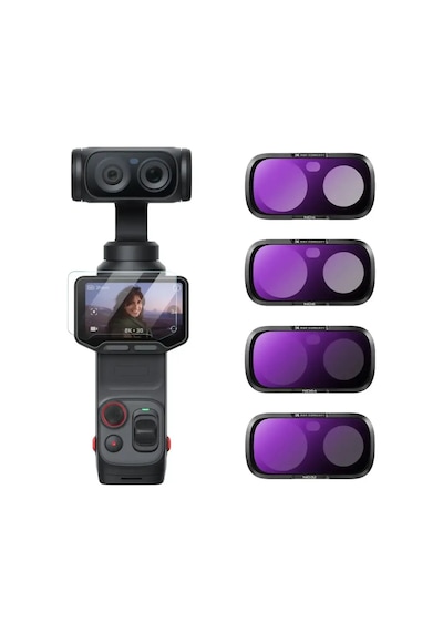 K&f Concept Insta360 Luna Ultra İçin 4 Parça Nd Filtre Seti Nd4, Nd8, Nd16, Nd32
