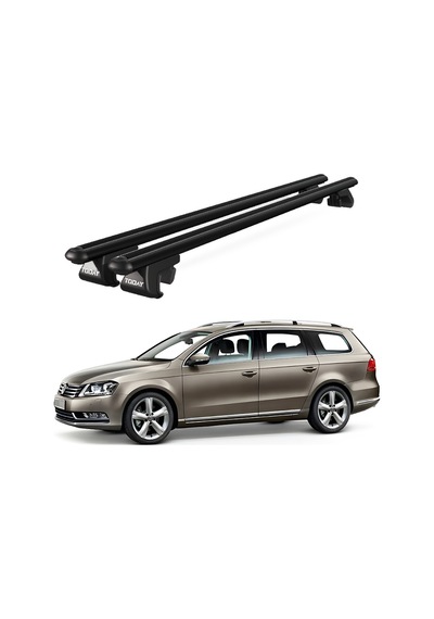 Volkswagen Passat B7 Sw 2010-2015 Uyumlu Siyah Ara Atkı Port Bagaj Tavan Barı