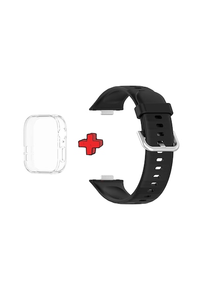 Watch Fit 3 İle Uyumlu Kasa Ekran Koruyucu Ve Jel Silikon Kordon 2in1 Renk82