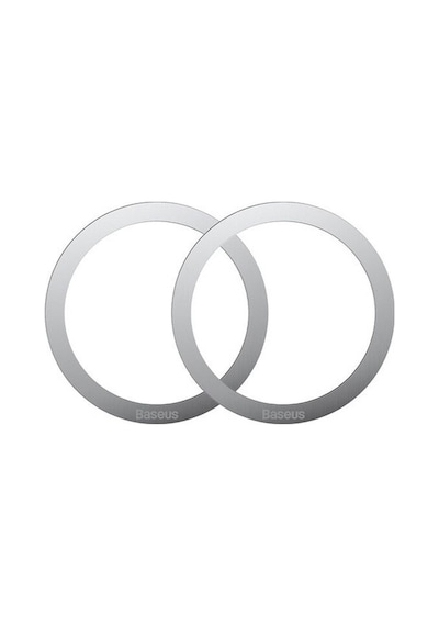 Baseus Halo Series Mıknatıslı Magsafe Için Mıknatıslı Metal Halk-Gümüş