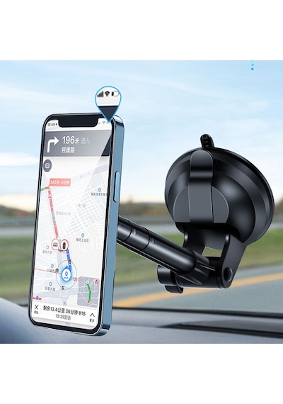 Araç İçi Manyetik Telefon Tutucu Vantuzlu Dashboard Cam Montajlı Teleskopik Ayarlanabilir Telefon Standı